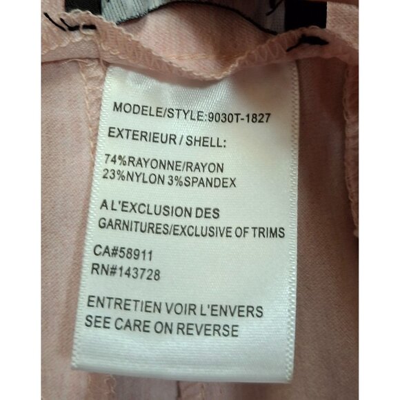 Tribal Womens Blush Pink Buttoned Hem Pants Size 8 Rayon/Nylon/Spandex Blend - Picture 5 of 8